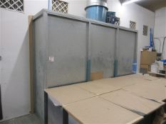 Galvanised extraction cabinet with extractor, height 2420 x length 3420 x depth 810mm A ‘point of