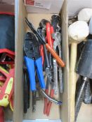 Selection of vairous pliers, crimpers, mole grips & wire strippers