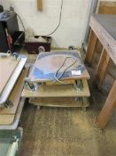 Four wooden mobile dollies