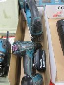 Makita BJV180 jigsaw and Makita DHP459 drill and battery