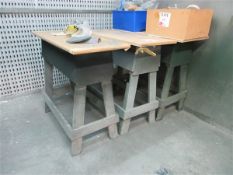 Three trestle topped tables