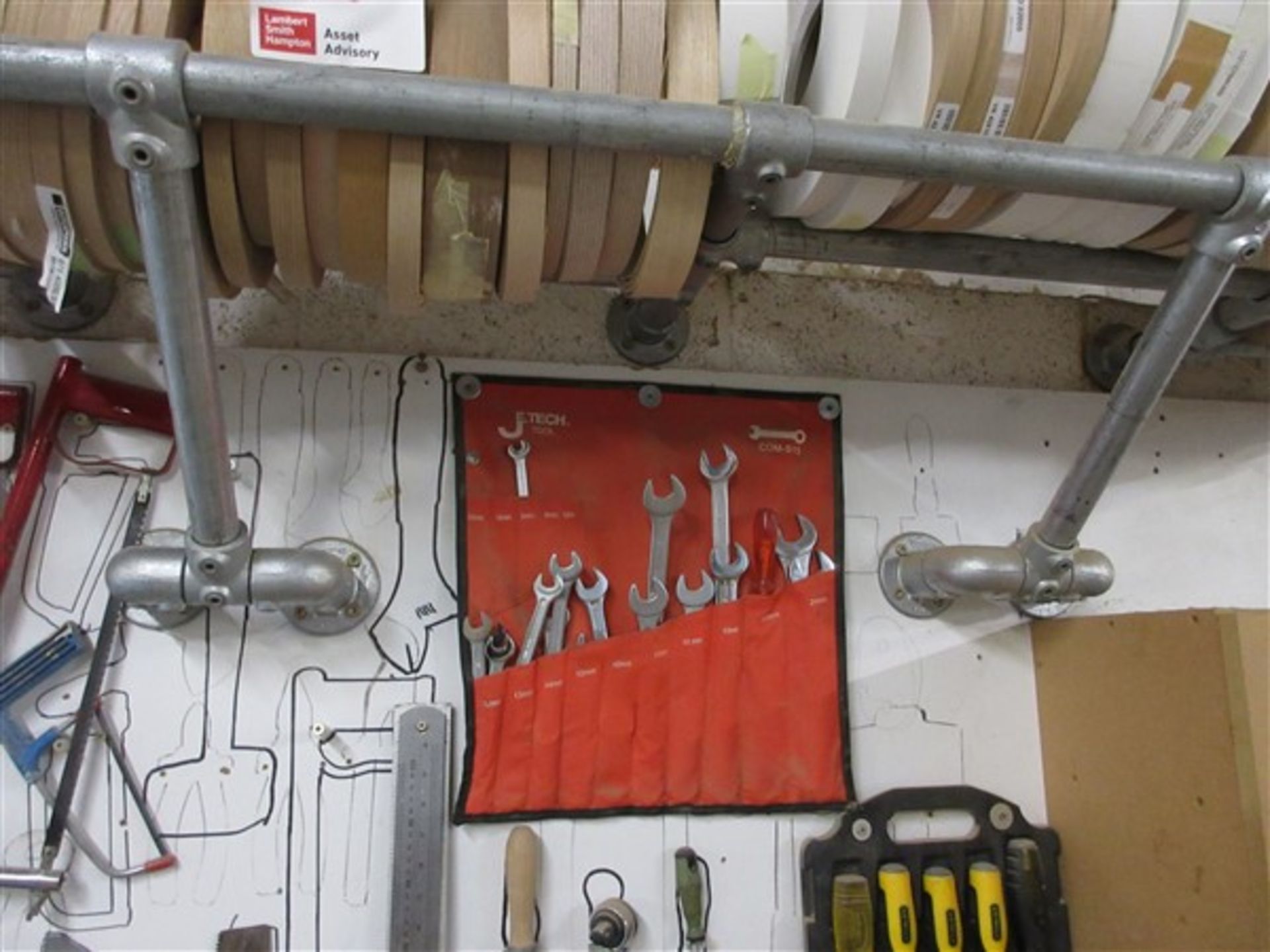 Selection of various hand tools to include saws, spanners, chisels and set square - Image 5 of 6