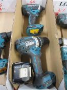 Makita DHP484 drill and Makita DTD152 impact driver with battery