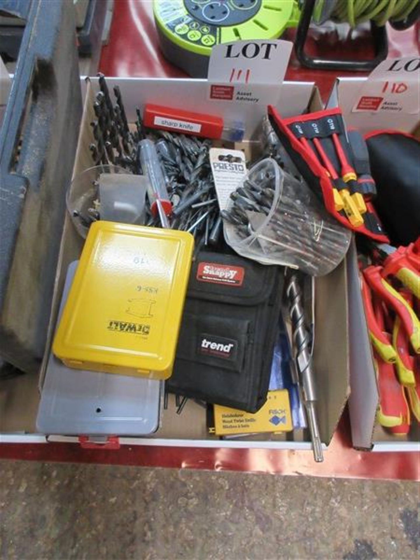 Selection of various sized drill bits