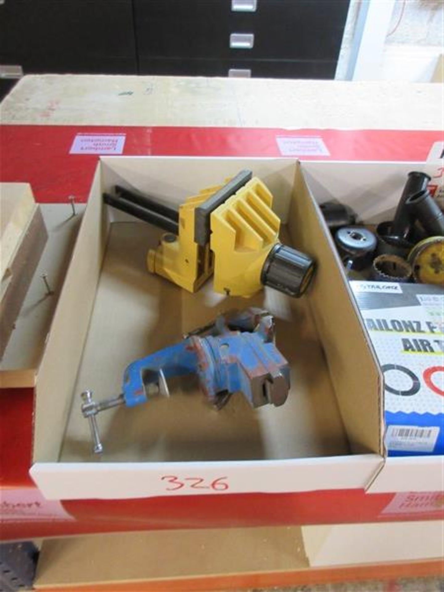 Bench top vice and woodworkers vice, and one clamp - Image 2 of 3