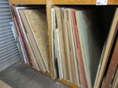 Assorted quantity of various boards to include MDF, hardboard, chipboard and veneer