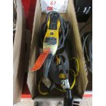 Mirka DEOS 353CV 240v corded palm sander, and Burgess 240v corded engraver