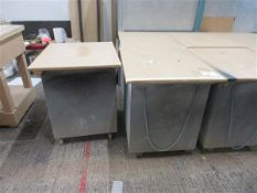 Three timber framed trollies