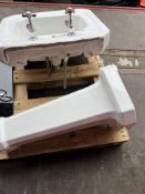 Vintage Victorian style sink set inc Taps