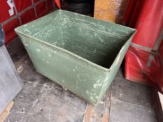 Vintage Industrial chic ex Mill factory Trolley bin storage trunk 1950s cart