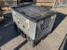 Folding Plastic Stillage with lid