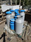 Quantity of Plastic Milk churns and lids