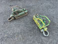 Two Steel Plate lifting camlock clamps, SWL 2 ton LOLER: This lot has no record of Thorough