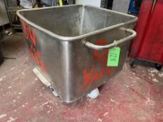 Stainless steel Tote bin on wheels