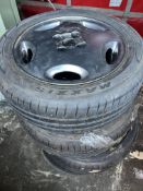 Four Vauxhall SR Nova alloy wheels & tyres - Refurbished in dark grey