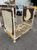Stackable folding metal stillage