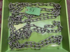 Quantity of stainless steel chain LOLER: This lot has no record of Thorough Examination. The