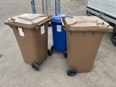 Three Wheelie bins (Webb brand)