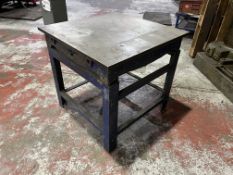 Engineers cast iron surface marking out table, 3ft X 3ft