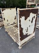 Stackable folding metal stillage