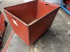 Vintage Industrial chic ex Mill factory Trolley bin storage trunk 1950s cart
