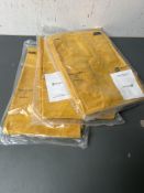 Three leather welding aprons, unused