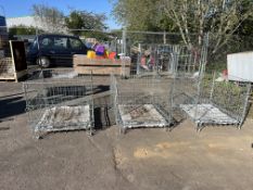 Three palletower fold up Stillages Mesh stillage