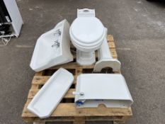 Victorian style Heritage Toilet and sink set inc Taps