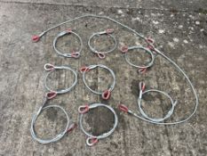 Ten lifting cable strops, 1.3 ton LOLER: This lot has no record of Thorough Examination. The