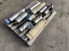 Pallet of stainless steel electric conveyor rollers