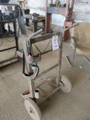 Metal frame twin bottle trolley