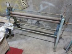 Metal framed manual press roller, size 1.4m