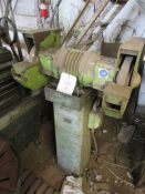 John Steel double ended pedestal grinder
