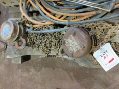 Exo half tonne manual chain hoist and one un-named manual chain hoist LOLER: This lot has no