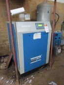 SCR-25 packaged air compressor, serial no. SW832530 (2014), with SCP200 digital display, with Drytec