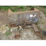 Un-named forkliftable tipping bucket attachment, 1.1 x 1m LOLER: This lot has no record of