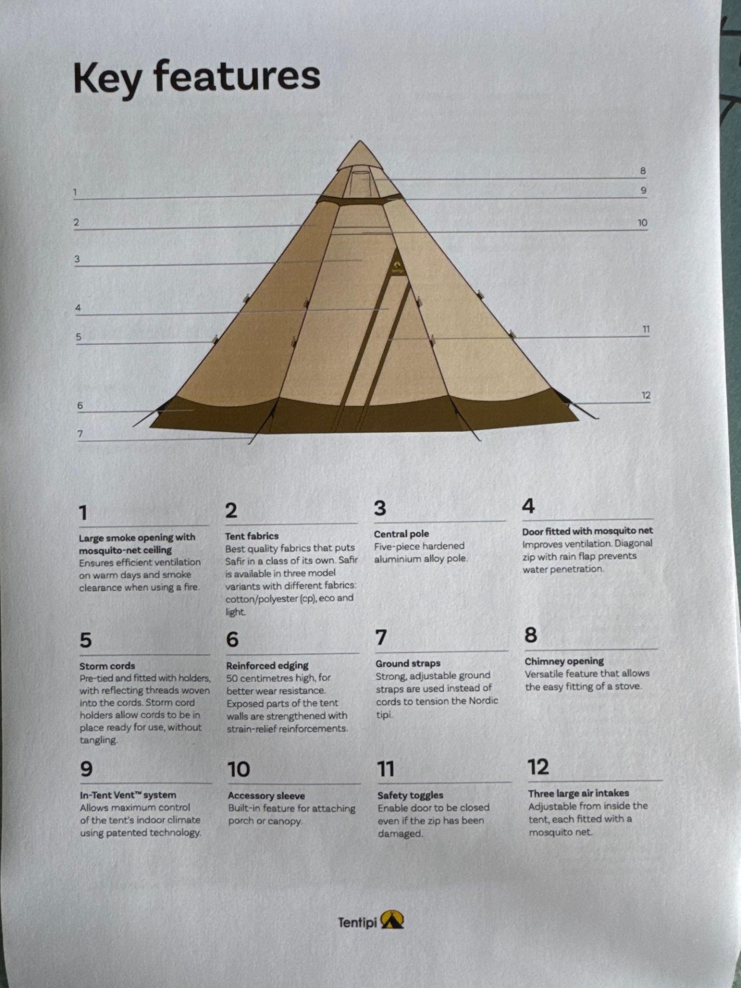 Tentipi Safir Tipi size 7 7' tent with 15' diameter woven carpet Please Note: Margin Scheme Lot: VAT - Image 5 of 10