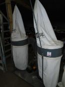 SIP Industrial 3HP mobile twin bag dust extractor, serial no. EF00190823, 240v
