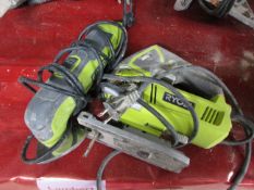 Ryobi G5481LG jigsaw 240v and Guild PMF250G detail sander, 240v