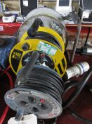 Three various 40m, 20m & 15m reeled extension leads, 240v