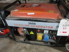 Un-named petrol 3000 generator, 110v & 240v, with GX200 6.5hp motor