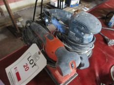 Bosch GEX 150 AC orbital sander and Black & Decker pad sander, 240v