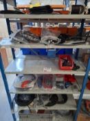Contents of bay of racking to include various welding equipment (racking not included)