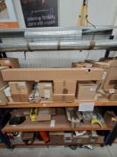 Contents of rack to include Kemper spare components, extraction hoods, filters, hoses, welding torch