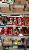 Contents of bay to include various wire brushes, sanding belts and backing pads etc