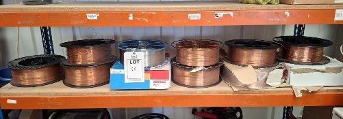 Eleven reels of mig welding wire