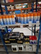 Contents of bay to include various cleaners, aerosol coats and consumables