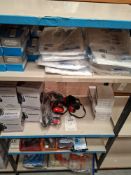 Contents of bay to include face masks, coveralls, ear defenders and other PPE