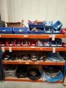 Contents of bay to include welding cable, earth clamps, lugs and connectors etc
