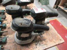 Three Festool ETS 153/3 EQ orbital sanders, 240v